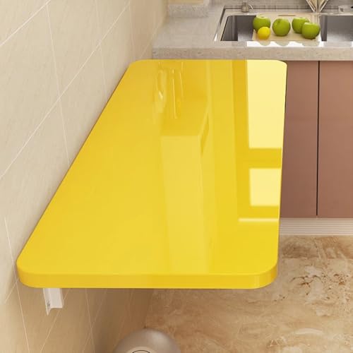 Faltbarer Esstisch Platzsparender Küchentisch Wandtisch für Wohnzimmer Schlafzimmer Büro Kompaktes Design Gelb 100cm x 60cm Faltbarer Esstisch Platzsparender Küchentisch Wandtisch für Wohnzimmer Schlafzimmer Büro Kompaktes Design Gelb 100cm x 60cm von Generisch