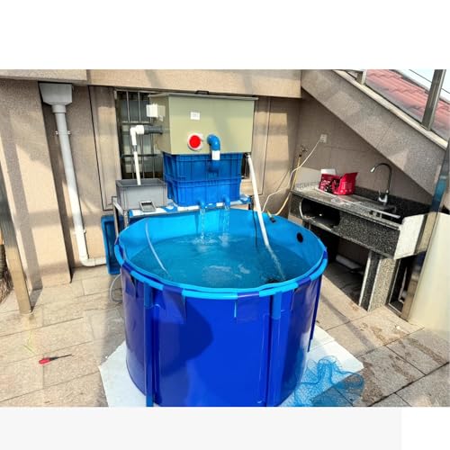 Faltbarer Fischfarm Pool mit Schwerlasthalterung, PVC-Planendesign für Aquakultur und mobilen Aquariumbedarf von Generisch