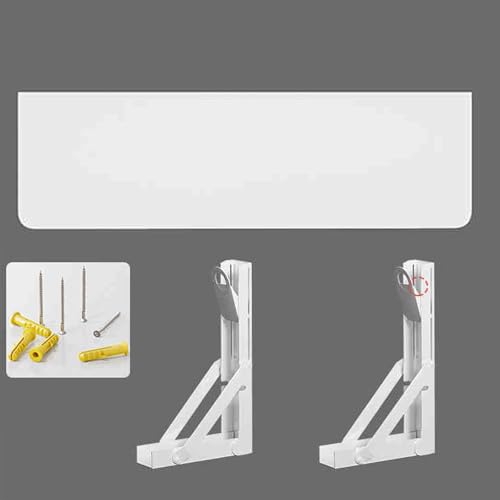 Faltbarer Holztisch zur Wandmontage mit abgerundeten Ecken, platzsparender Ess- und Kindertisch, 40 x 30 cm, ideal für Küche, Büro und kleine Räume von Generisch