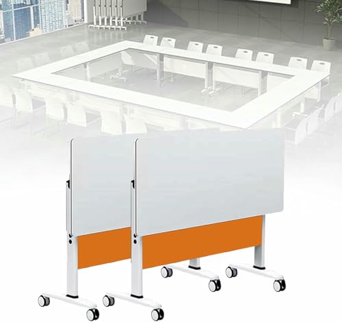 Faltbarer Konferenztisch 2er Set Flip Top Rechteckige Seminartische mit Rollen Mobiler Büro Meeting Schreibtisch für Home Office Trainingsräume Faltbarer Konferenztisch 2er Set Flip Top Rechteckige Seminartische mit Rollen Mobiler Büro Meeting Schreibtisch für Home Office Trainingsräume von Generisch