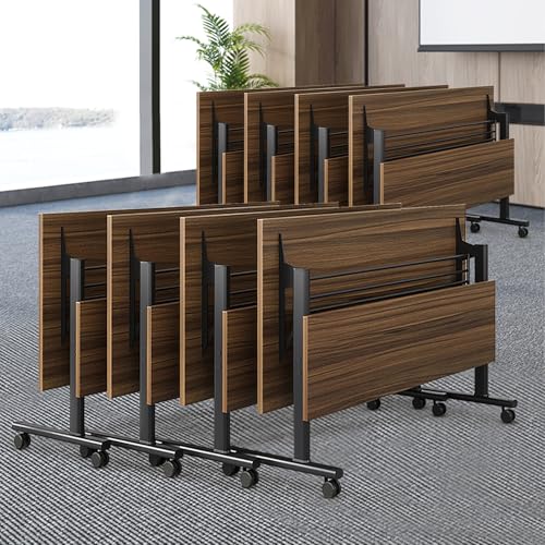 Faltbarer Konferenztisch mit Rollen, modernes großes Zimmer Flip-Top-Design für Büro, Klassenzimmer und Seminartraining von Generisch
