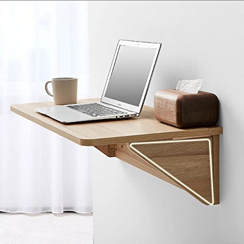 Faltbarer Laptoptisch zur Wandmontage - Platzsparender Schreibtisch aus Holz für kleine Räume, ideal für Küche, Arbeitszimmer, Schlafzimmer oder Badezimmer - Unsichtbares Design für modernes Wohnen von Generisch
