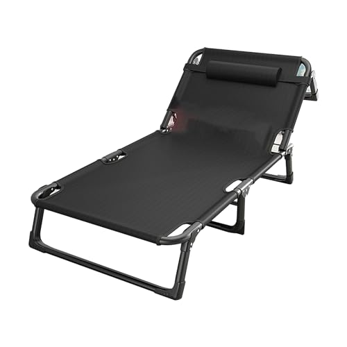 Faltbarer Liegestuhl mit verstellbarer Kopfstütze für Entspannung im Freien, Hof, Deck oder Pool Faltbarer Liegestuhl mit verstellbarer Kopfstütze für Entspannung im Freien, Hof, Deck oder Pool von Generisch