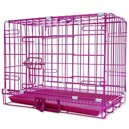 Faltbarer Metalldraht Haustier Laufstall mit abnehmbarem Tablett Tragbares Indoor-Gehege für Katzen, Kätzchen, Welpen, Kaninchen, Meerschweinchen von Generisch