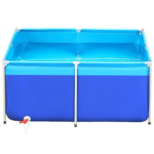 Faltbarer PVC Aquarium Fischteich mit Ablassventil, ideal für den Innen- und Außenbereich in Kultur, landwirtschaftlicher Bewässerung und Wasserspeicherung von Generisch