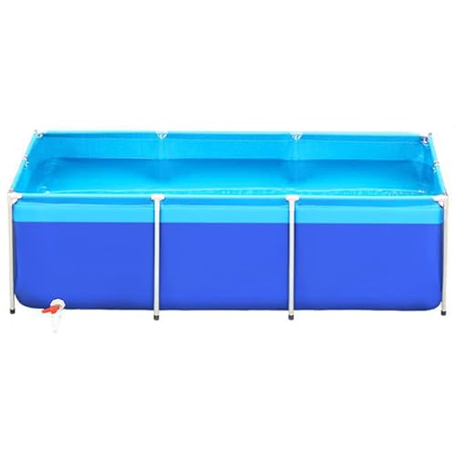 Faltbarer PVC Aquarium Fischteich mit Ablassventil, ideal für den Innen- und Außenbereich in Kultur, landwirtschaftlicher Bewässerung und Wasserspeicherung von Generisch