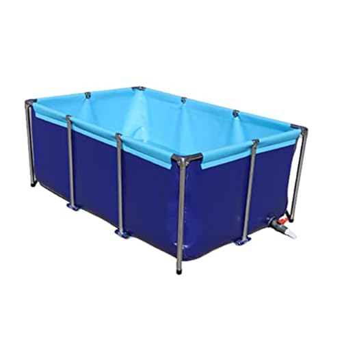 Faltbarer PVC-Wassertank - Langlebiger, tragbarer Pool für Koi, Schildkröte, Outdoor/Indoor mit Ablassventil von Generisch