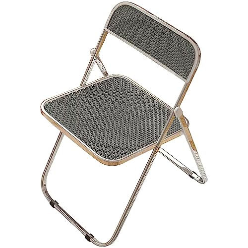 Faltbarer Rattan-Loungesessel für Balkon, Esszimmer und Außenbereich – langlebig, mehrere Farben (grau) – leichte, bequeme Rückenlehne, perfekt für Entspannung und Training von Generisch
