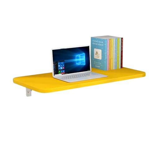 Faltbarer Schreibtisch zur Wandmontage, platzsparendes schwebendes Regal für Zuhause, Büro, Esszimmer, Küche, Bars, Gelb, 70 x 40 cm, stilvoll und funktional Faltbarer Schreibtisch zur Wandmontage, platzsparendes schwebendes Regal für Zuhause, Büro, Esszimmer, Küche, Bars, Gelb, 70 x 40 cm, stilvoll und funktional von Generisch