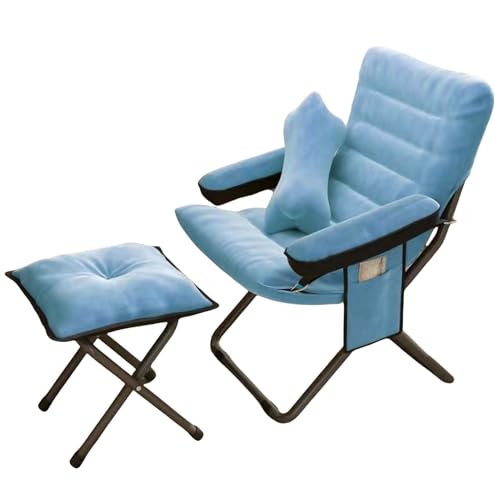 Faltbarer Sessel mit verstellbarer Sitzhöhe, große Aufbewahrungstaschen, bequemer Loungesessel für Wohnzimmer, Schlafzimmer, Büro, Balkon, 2 Stück Faltbarer Sessel mit verstellbarer Sitzhöhe, große Aufbewahrungstaschen, bequemer Loungesessel für Wohnzimmer, Schlafzimmer, Büro, Balkon, 2 Stück von Generisch