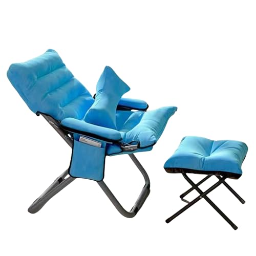 Faltbarer Sessel mit verstellbarer Sitzhöhe, große Aufbewahrungstaschen, bequemer Loungesessel für Wohnzimmer, Schlafzimmer, Büro, Balkon, 2 Stück Faltbarer Sessel mit verstellbarer Sitzhöhe, große Aufbewahrungstaschen, bequemer Loungesessel für Wohnzimmer, Schlafzimmer, Büro, Balkon, 2 Stück von Generisch