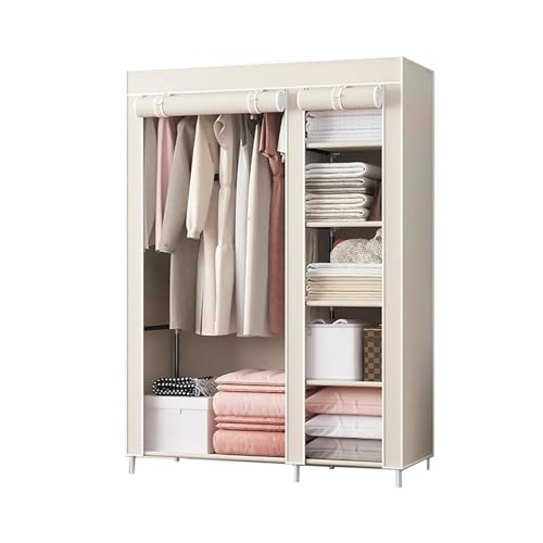Faltbarer Stoff-Kleiderschrank, Mehrzweck-Kleiderschrank, stabiles Design, mit Kleiderstange, platzsparend, unabhängiger Schrank für Schlafzimmer, einfache Montage und stilvoll Faltbarer Stoff-Kleiderschrank, Mehrzweck-Kleiderschrank, stabiles Design, mit Kleiderstange, platzsparend, unabhängiger Schrank für Schlafzimmer, einfache Montage und stilvoll von Generisch
