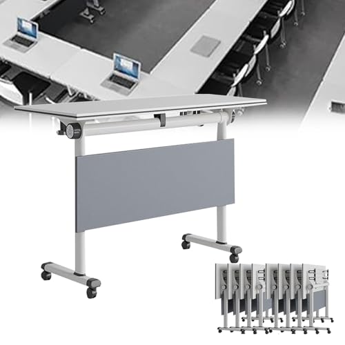 Faltbarer Tisch Tablett Nachttisch Laptoptisch Weiß Klapptisch Konferenztisch – Mobiler Trainingsschreibtisch 120 cm lang, tragbarer Konferenz- und Computertisch für Konferenzraum – 8 Stück ideal für Faltbarer Tisch Tablett Nachttisch Laptoptisch Weiß Klapptisch Konferenztisch – Mobiler Trainingsschreibtisch 120 cm lang, tragbarer Konferenz- und Computertisch für Konferenzraum – 8 Stück ideal für von Generisch