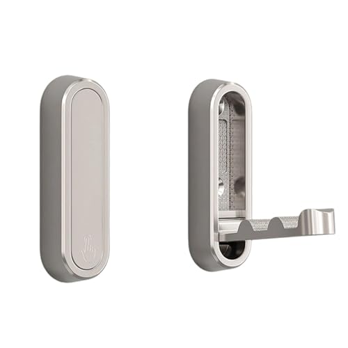 Faltbarer Wandhaken, 90 ° FaltbareKleiderhaken, Klappbar Kleiderhaken, Wandhalterung Unsichtbarer Klapphaken, Badezimmer Kleiderhaken, Perforierte Feste Wandhaken, für Garderobe Küchen (Silber) von Generisch