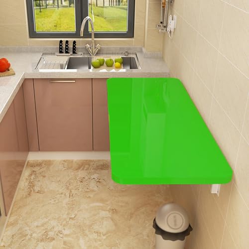 Faltbarer Wandtisch, platzsparend, Küche, Esstisch, kompakter Schreibtisch für Wohnzimmer, Schlafzimmer, Büro, Grün (100 x 60 cm) von Generisch