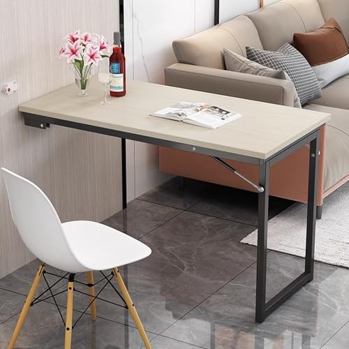 Faltbarer Wandtisch, platzsparender Schreibtisch mit Stützbeinen für Küche, Büro und kleine Räume von Generisch
