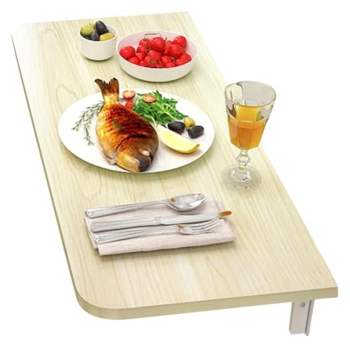 Faltbarer Wandtisch, platzsparender Wandschreibtisch mit Metallregalstütze, perfekt für Zuhause, Büro, Küche, Esszimmer - ideal für kleine Räume, kompakt und funktional von Generisch
