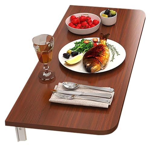 Faltbarer Wandtisch Platzsparend Metallregal Schreibtisch Wandmontage Klapptisch für kleine Räume Perfekte Ergänzung für Home Office Küche und Esszimmer von Generisch