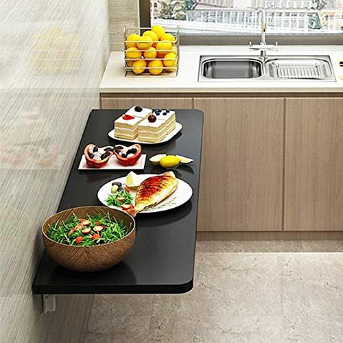 Faltbarer Wandtisch mit Regalen - Platzsparende Lösung für Home Office Schlafzimmer und Küche - Multifunktionsmöbel für kleine Räume von Generisch
