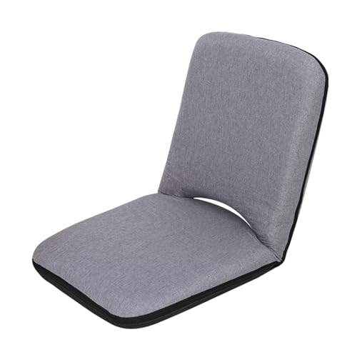 Faltbarer gepolsterter Bodenstuhl mit Rückenlehne, ergonomisches Design, stabile und stabile Sitzgelegenheit für Wohnzimmer, Schlafzimmer, Balkon, bequeme tragbare Boden-Sitzgelegenheit von Generisch