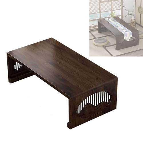 Faltbarer japanischer Bambus-Esstisch zum Sitzen, verdicktes Laminat, keine Montage erforderlich, Walnussholz, chinesische Schnitzerei, ideal für Teestube und schwebende Fenster, 80 x 48 x 40 cm Faltbarer japanischer Bambus-Esstisch zum Sitzen, verdicktes Laminat, keine Montage erforderlich, Walnussholz, chinesische Schnitzerei, ideal für Teestube und schwebende Fenster, 80 x 48 x 40 cm von Generisch