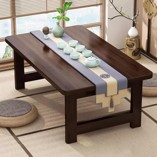 Faltbarer niedriger Tisch aus japanischem Bambus, zum Sitzen, 59,9 cm L x 40 cm B x 24,9 cm H, Walnussholz, Meditations-Altar-Schreibtisch für Zuhause, Büro und Wohnzimmer Faltbarer niedriger Tisch aus japanischem Bambus, zum Sitzen, 59,9 cm L x 40 cm B x 24,9 cm H, Walnussholz, Meditations-Altar-Schreibtisch für Zuhause, Büro und Wohnzimmer von Generisch