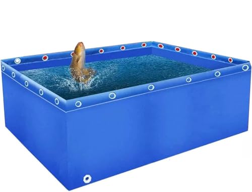 Faltbarer oberirdischer Pool aus PVC für Fische und Wassertiere mit Ablassventil von Generisch