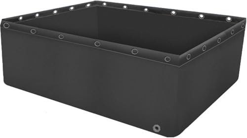 Faltbarer oberirdischer Pool aus PVC für Fische und Wassertiere mit Ablassventil von Generisch