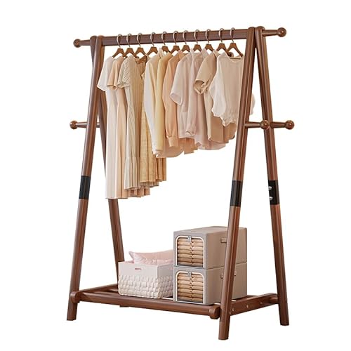 Faltbarer vertikaler Kleiderständer mit Ablageflächen und Huthaken – stabile Massivholzgarderobe für platzsparende Organisation zu Hause Faltbarer vertikaler Kleiderständer mit Ablageflächen und Huthaken – stabile Massivholzgarderobe für platzsparende Organisation zu Hause von Generisch
