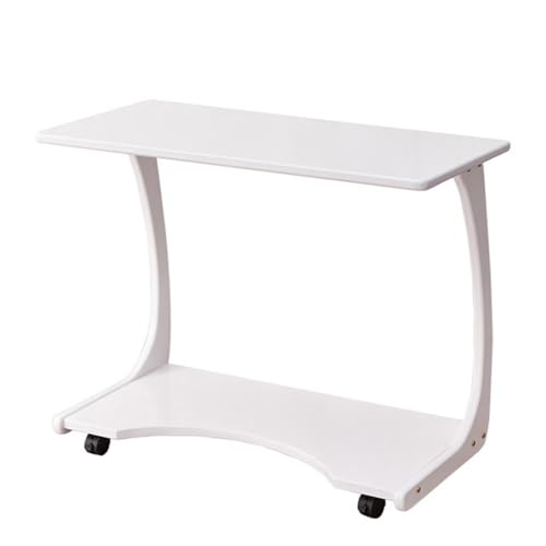 Faltbares C-förmiges Laptoptisch Tablett - Mobiler Nachttisch mit Rädern, verstellbarer 2-stöckiger Holz-Beistelltisch für Wohnzimmer, Couch und Nachttisch. Faltbares C-förmiges Laptoptisch Tablett - Mobiler Nachttisch mit Rädern, verstellbarer 2-stöckiger Holz-Beistelltisch für Wohnzimmer, Couch und Nachttisch. von Generisch