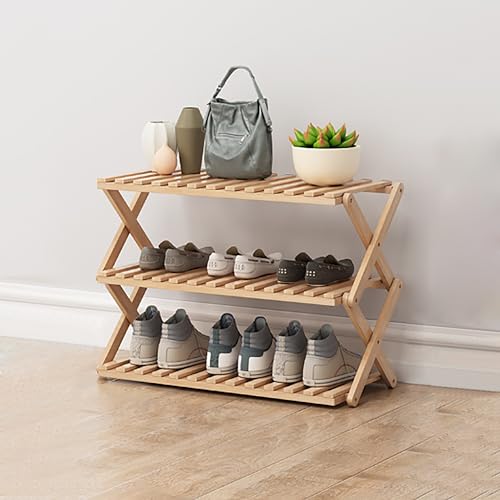 Faltbares Schuhregal aus Bambus, mehrschichtig, Schuhaufbewahrung aus Holz, keine Installation erforderlich, platzsparend, Haushalt, wirtschaftliches und stilvolles Schuhregal für Zuhause Faltbares Schuhregal aus Bambus, mehrschichtig, Schuhaufbewahrung aus Holz, keine Installation erforderlich, platzsparend, Haushalt, wirtschaftliches und stilvolles Schuhregal für Zuhause von Generisch