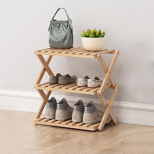 Faltbares Schuhregal aus Bambus, mehrschichtig, Schuhaufbewahrung aus Holz, keine Installation erforderlich, platzsparendes Haushaltsregal, wirtschaftliches und stilvolles Schuhdisplay für Zuhause Faltbares Schuhregal aus Bambus, mehrschichtig, Schuhaufbewahrung aus Holz, keine Installation erforderlich, platzsparendes Haushaltsregal, wirtschaftliches und stilvolles Schuhdisplay für Zuhause von Generisch