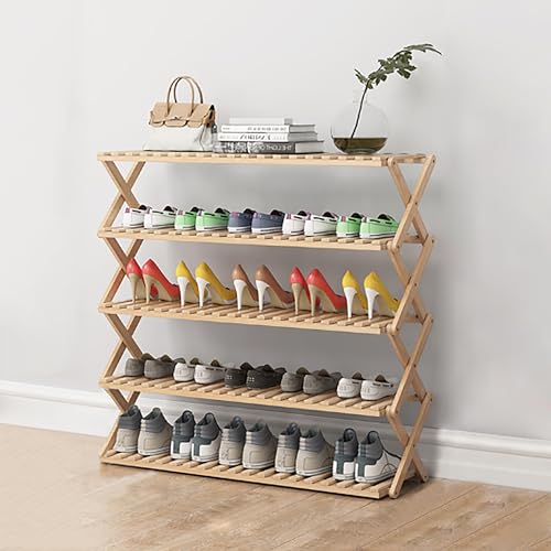 Faltbares Schuhregal aus Bambus, mehrschichtig, Schuhaufbewahrung aus Holz, keine Installation erforderlich, wirtschaftlicher Haushalts-Organizer, platzsparendes Regal für Schuhe, einfaches Design Faltbares Schuhregal aus Bambus, mehrschichtig, Schuhaufbewahrung aus Holz, keine Installation erforderlich, wirtschaftlicher Haushalts-Organizer, platzsparendes Regal für Schuhe, einfaches Design von Generisch