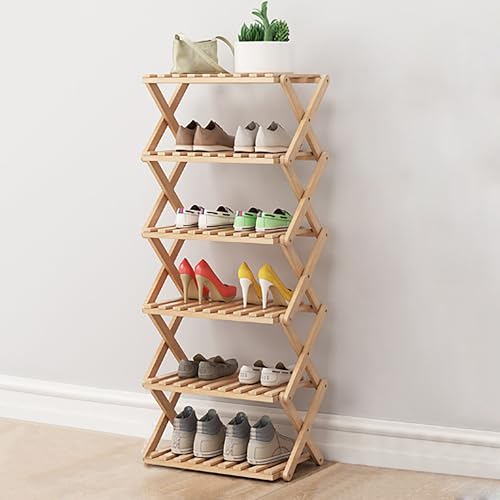 Faltbares Schuhregal aus Bambus - Mehrschichtige Schuhaufbewahrung aus Holz, keine Installation erforderlich, wirtschaftliches Haushaltsregal, platzsparendes Design Faltbares Schuhregal aus Bambus - Mehrschichtige Schuhaufbewahrung aus Holz, keine Installation erforderlich, wirtschaftliches Haushaltsregal, platzsparendes Design von Generisch