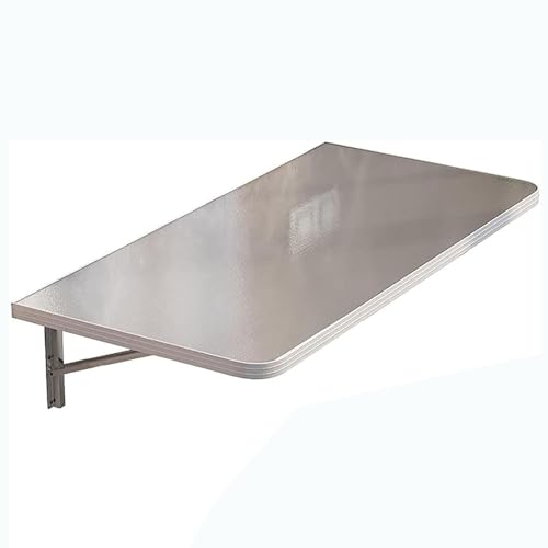 Faltbares Wandregal mit Halterungen - Stabiles Edelstahl Faltbares Regal für Küche & Wohnzimmer Kompakter Computertisch Platzsparendes Design (Größe:100 x 50 cm) von Generisch