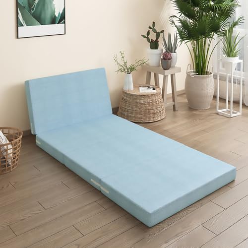 Faltmatratze, faltbare Matratze, Schaumstoff-Matratzenauflage, vierfache Matratzenauflage, mit waschbarem Bezug, tragbare Bodenmatratze, Isomatte, Reise- und Gästematte Faltmatratze, faltbare Matratze, Schaumstoff-Matratzenauflage, vierfache Matratzenauflage, mit waschbarem Bezug, tragbare Bodenmatratze, Isomatte, Reise- und Gästematte von Generisch