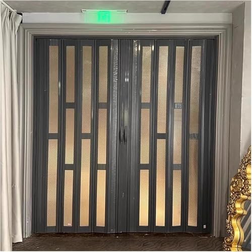 Falttür Aluminium Raumteiler mit Acrylplatte - Platzsparende Trennwand für Schrank und Küche von Generisch