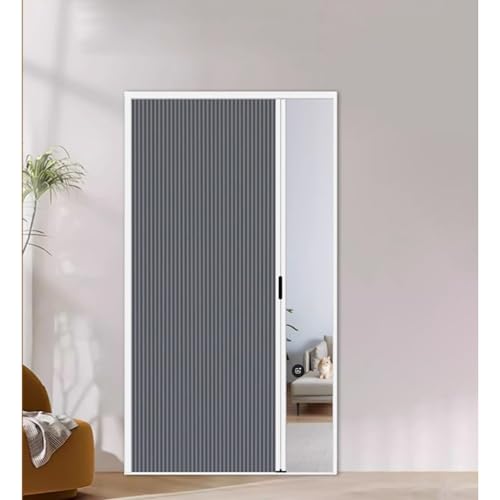 Falttüren Ziehharmonika-Tür, Maßgefertigte Graue Falttüren In Akkordeon-Optik, 198 204 210 Cm – Falttrennwand Im Wabendesign Für Wohnzimmer, Kleiderschrank, Treppe, Kleine Räume(108x198cm) von Generisch