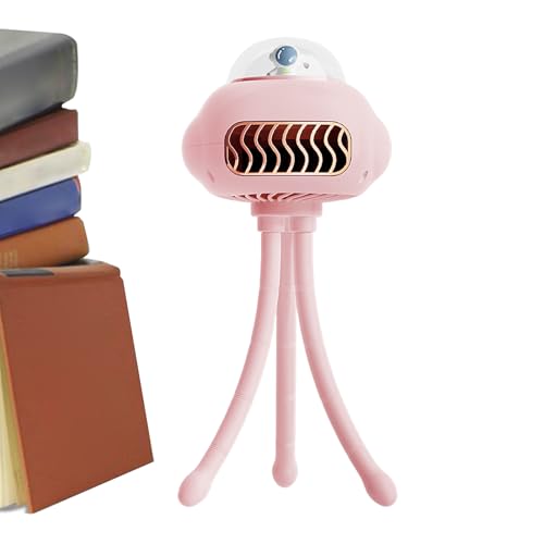 Fan von Bugy wiederaufladbar - Pram Frenam wiederaufladbare Kühlung | Automatisch rotierender flexibler Kinderwagenventilator | wiederaufladbares flexibles Kühlwerkzeug für den Schreibtisch est von Generisch