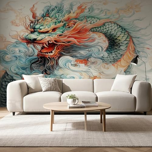 Fantasie Fliegen Drache Tapete Selbstklebende Fototapete Orientalische Wolke Tapeten Monster Feuer Wandtapete Vinyl Wasserdicht Wandaufkleber für Wohnzimmer Schlafzimmer Küchen 300x210 cm Fantasie Fliegen Drache Tapete Selbstklebende Fototapete Orientalische Wolke Tapeten Monster Feuer Wandtapete Vinyl Wasserdicht Wandaufkleber für Wohnzimmer Schlafzimmer Küchen 300x210 cm von Generisch