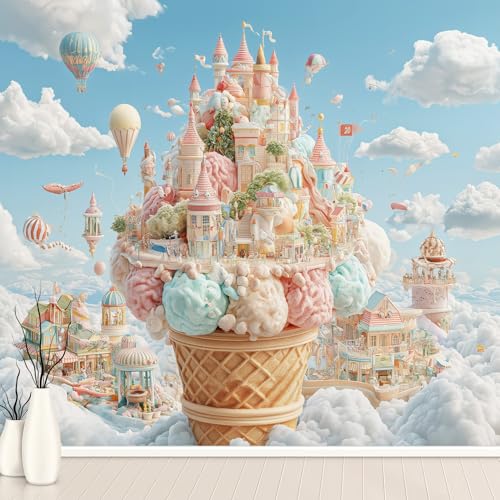 Fantasy Sweet Candy Castle Tapete Selbstklebende Fototapete Fantasie Eiscreme Tapeten Bunt Cartoon Schloss Wandtapete Vinyl Wasserdicht Wandaufkleber für Wohnzimmer Schlafzimmer Küchen 350x260 cm Fantasy Sweet Candy Castle Tapete Selbstklebende Fototapete Fantasie Eiscreme Tapeten Bunt Cartoon Schloss Wandtapete Vinyl Wasserdicht Wandaufkleber für Wohnzimmer Schlafzimmer Küchen 350x260 cm von Generisch