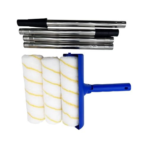Farbroller Set,Hausmalerrolle Mit Verlängerungsstiel | Bequemer Farbroller mit Teleskopstange für Möbelprojekte Wandrenovierung Innenraumgestaltung Heimwerker Farbroller Set,Hausmalerrolle Mit Verlängerungsstiel | Bequemer Farbroller mit Teleskopstange für Möbelprojekte Wandrenovierung Innenraumgestaltung Heimwerker von Generisch