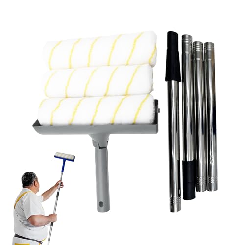 Farbroller Set | Professionelles Maler Set - Bequemer Farbroller mit Teleskopstange für Möbelprojekte Wandrenovierung Innenraumgestaltung Heimwerker Farbroller Set | Professionelles Maler Set - Bequemer Farbroller mit Teleskopstange für Möbelprojekte Wandrenovierung Innenraumgestaltung Heimwerker von Generisch