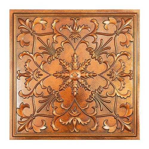 Farmhouse Vintage Peel and Stick Tin Ceiling Tiles Archaic Copper Design 10 Pieces Easy Installation Rustic Home Decor Farmhouse Vintage Peel and Stick Tin Ceiling Tiles Archaic Copper Design 10 Pieces Easy Installation Rustic Home Decor von Generisch