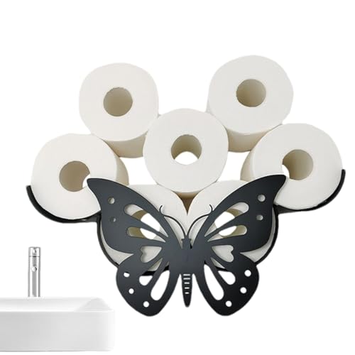 Toilettenpapierhalter Schaf, Lustiger Wc Wand Rollenhalter Stehend Papierhalter Rollenhalter, Metall Ersatzrollenhalter Schwarz Schaf Deko Badezimmer von Generisch