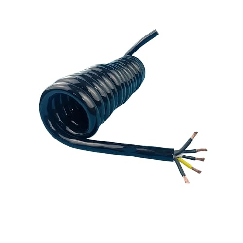 Federdraht-Spiralkabel 10-adrig 13 AWG 11 AWG PUR-Kabel aus reinem Kupferkern 6-adrig 7-adrig 8-adrig 17 AWG 18 AWG Signalkabel(8-core,STRETCH 4M_18/0.75MM) von Generisch
