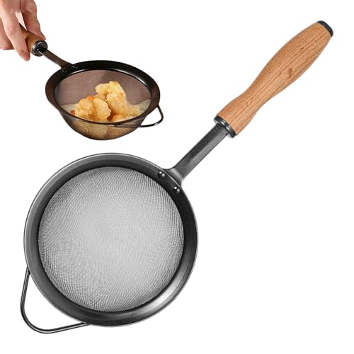 Feinmaschiges Sieb – feines Sieb | Siebsieb mit Griff | Löffel für Ölfilter | Lebensmittelsieb Küchenhelfer zum Sieben Abtropfen Abtropfen von Pasta Kaffee Mehl Tee Quinoa Ei Reis von Generisch
