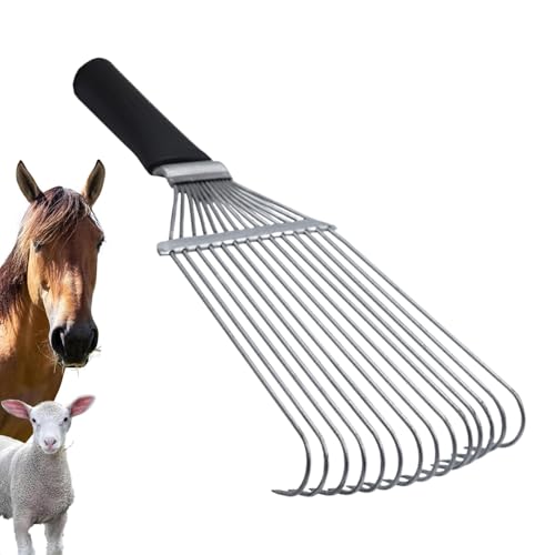 Fellpflegebürste für Tiere, Rückenkratzer, Fellbürste, Stahl, Kaschmir und Wolle, Fell-Entfilzungskamm für Haustiere, Tiere, , Ziegen, Kuh von Generisch