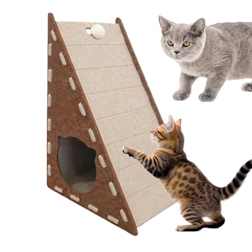 Felt Cat Scratcher, Triangular Vertical Scratcher, Non-Shedding Wear-Resistant Felt Pad for Scratching, Kitten Climbing Mat for Playing, Interactive Pet Accessory, 15.75x11.81x21.65 in Felt Cat Scratcher, Triangular Vertical Scratcher, Non-Shedding Wear-Resistant Felt Pad for Scratching, Kitten Climbing Mat for Playing, Interactive Pet Accessory, 15.75x11.81x21.65 in von Generisch