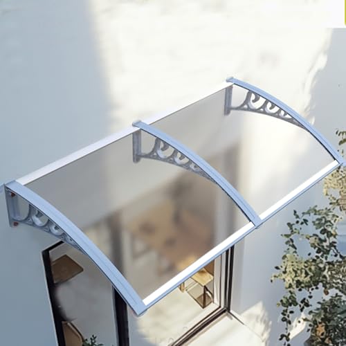 Fenster-, Terrassen- & Türmarkise - UV-Schutz & Regenschutz 100 x 300 cm Silber Blau - strapazierfähige Überdachung für den Außenbereich, stilvolle Außenverkleidung Fenster-, Terrassen- & Türmarkise - UV-Schutz & Regenschutz 100 x 300 cm Silber Blau - strapazierfähige Überdachung für den Außenbereich, stilvolle Außenverkleidung von Generisch
